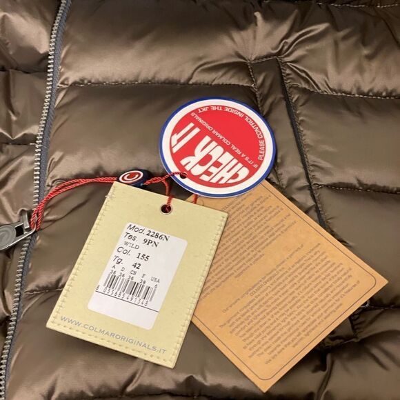 Colmar iridescent down warm jacket with fixed hood natural 🪶 feather pudding 42 - Picture 8 of 16